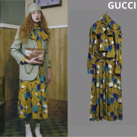 Gucci Tulip Blossom Belted Dress - Picture 7 of 8